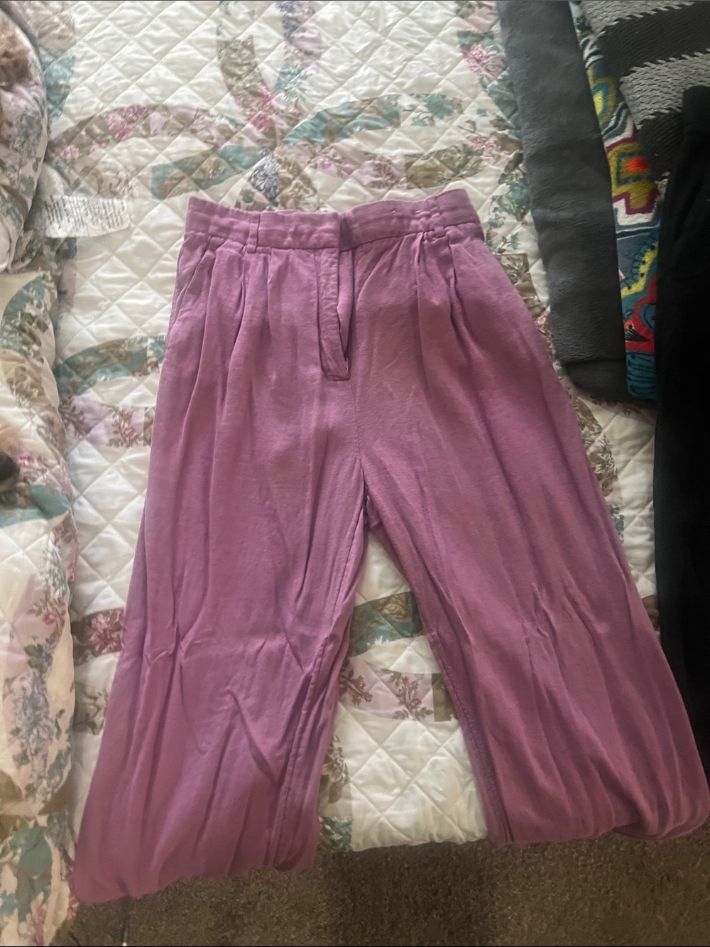 Abercrombie & Fitch Girls Purple Wide-Leg Pants